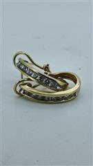 Gold-Diamond Earrings 36 Diamonds 2.16 Carat T.W. 14K Yellow Gold 5.69g